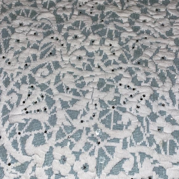 Shimmery Lacey St John Top w Sequins & Bling - Picture 8 of 9